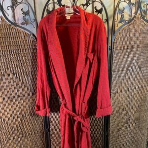 🚫SOLD🚫Vintage Viyella Fabric for Bill Blass Wool & Cotton Patterned Robe Size L